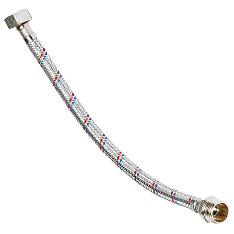 Подводка гибкая для воды ALTSTREAM Base 1/2″-3/8″x1,5м оплетка нержавеющая сталь, накидная гайка/штуцер