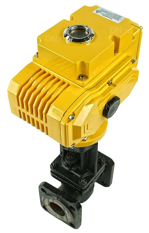 Задвижка параллельная 30ч906бр ЛМЗ Ду125 Ру16 фланцевая, клин - двухдисковый, шпиндель - выдвижной, корпус - чугун, уплотнение - металл, с электроприводом MT-N-020EM-О1-220VAC-У1