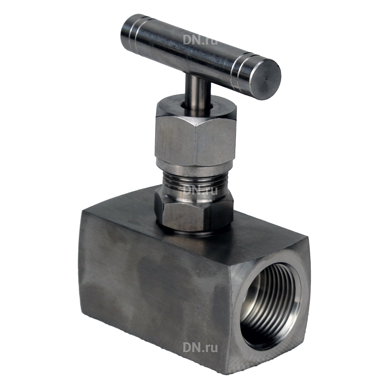 Клапан игольчатый VN3131M-T-Ht 3/8″ Ду10 Ру400 резьбовой, корпус - нержавеющая сталь 304, уплотнение - металл, с Т-образной рукояткой