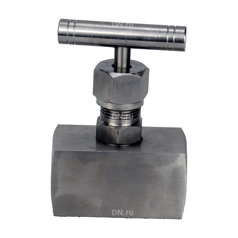 Клапан игольчатый VN3131M-T-Ht 3/8″ Ду10 Ру400 резьбовой, корпус - нержавеющая сталь 304, уплотнение - металл, с Т-образной рукояткой